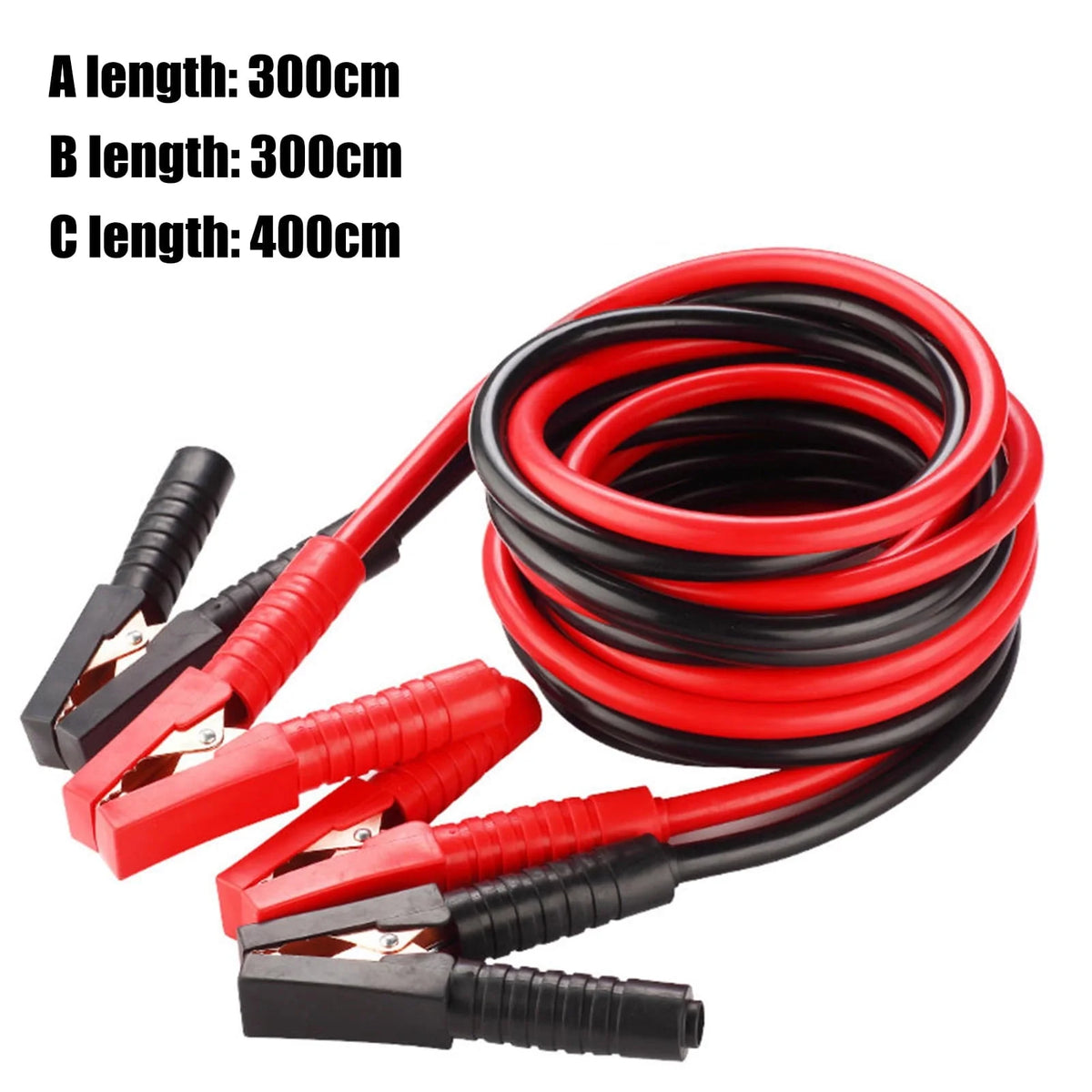 Dbuoem 2Pcs/Set Battery Cable Portable High Efficiency Durable Heavy Duty Car Jump Booster for Van