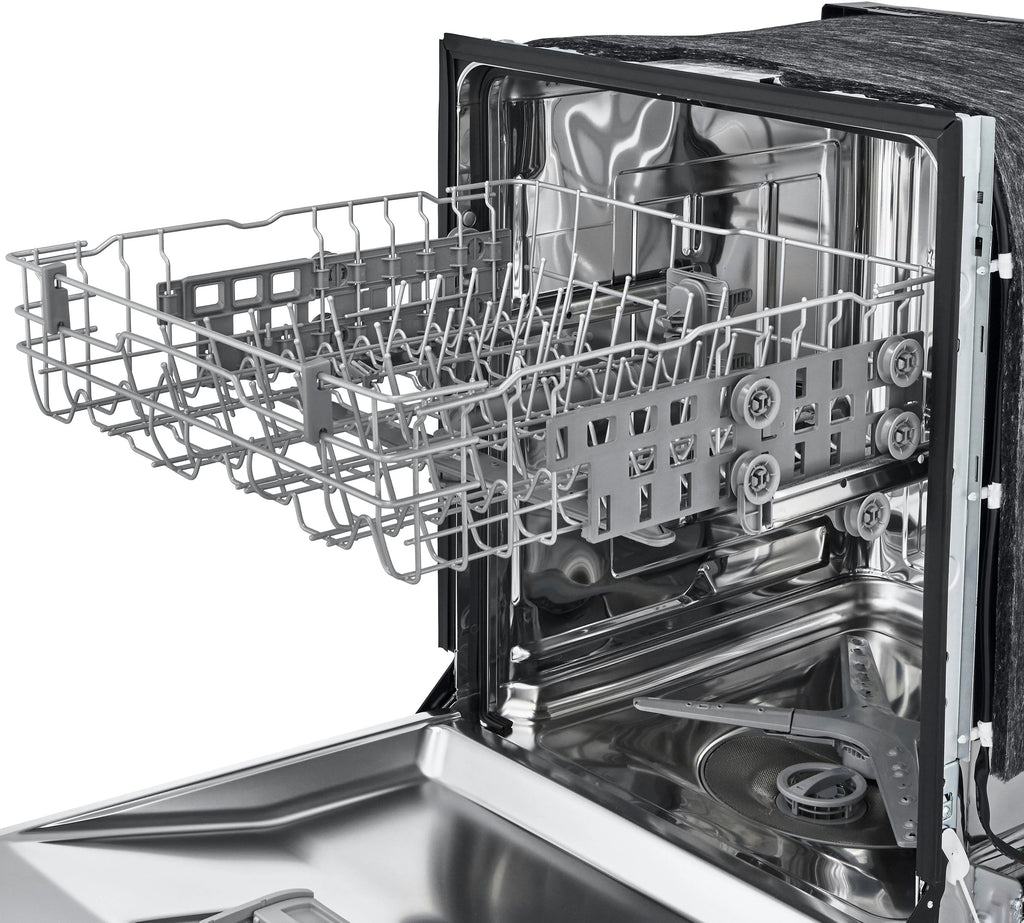 LG - 24 Front-Control Built-In Dishwasher with Stainless Steel Tub, QuadWash, 50 dBa - Stainless steel