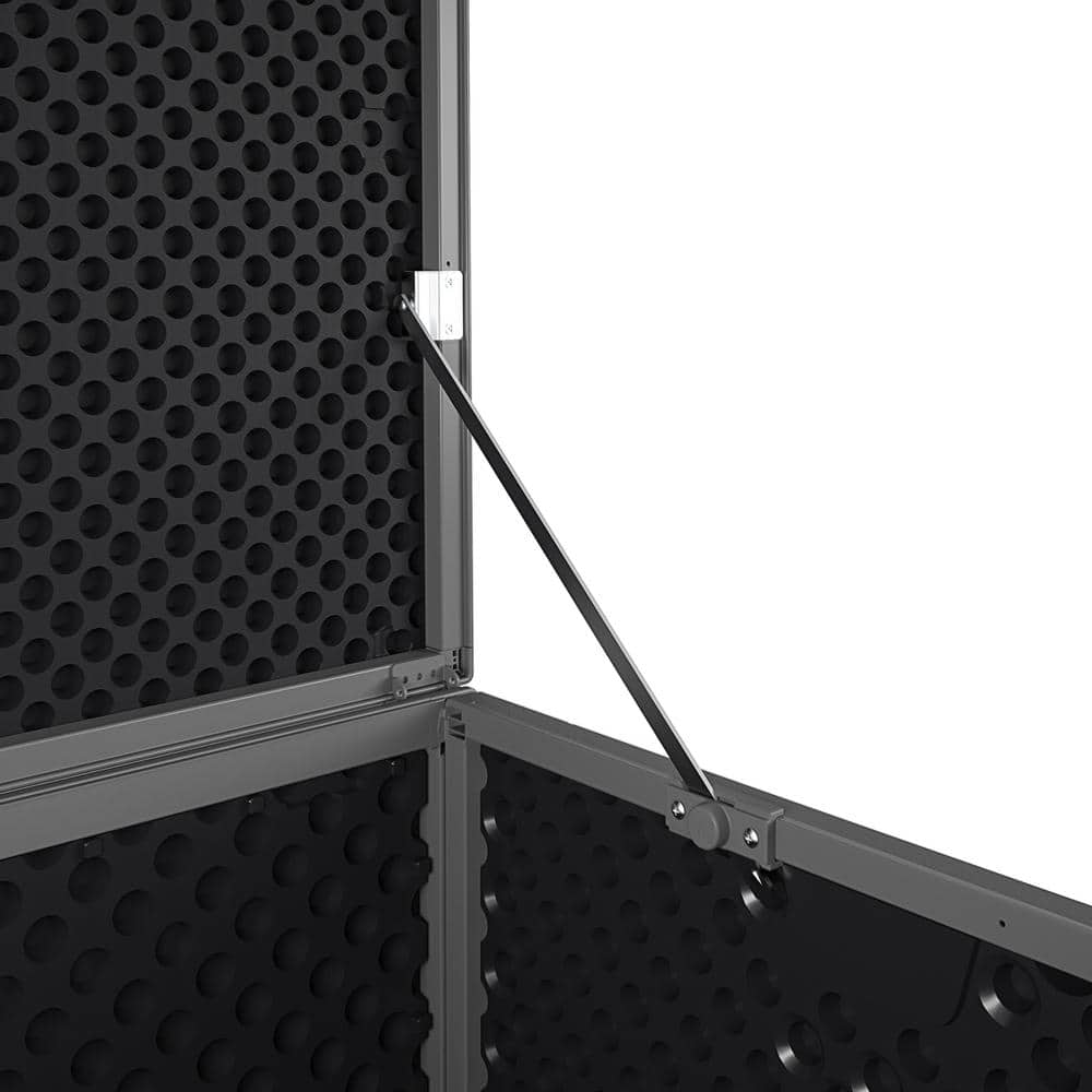 Cosco 88180BGY1E 180 Gal. Extra Large， Black and Charcoal Outdoor Deck Box