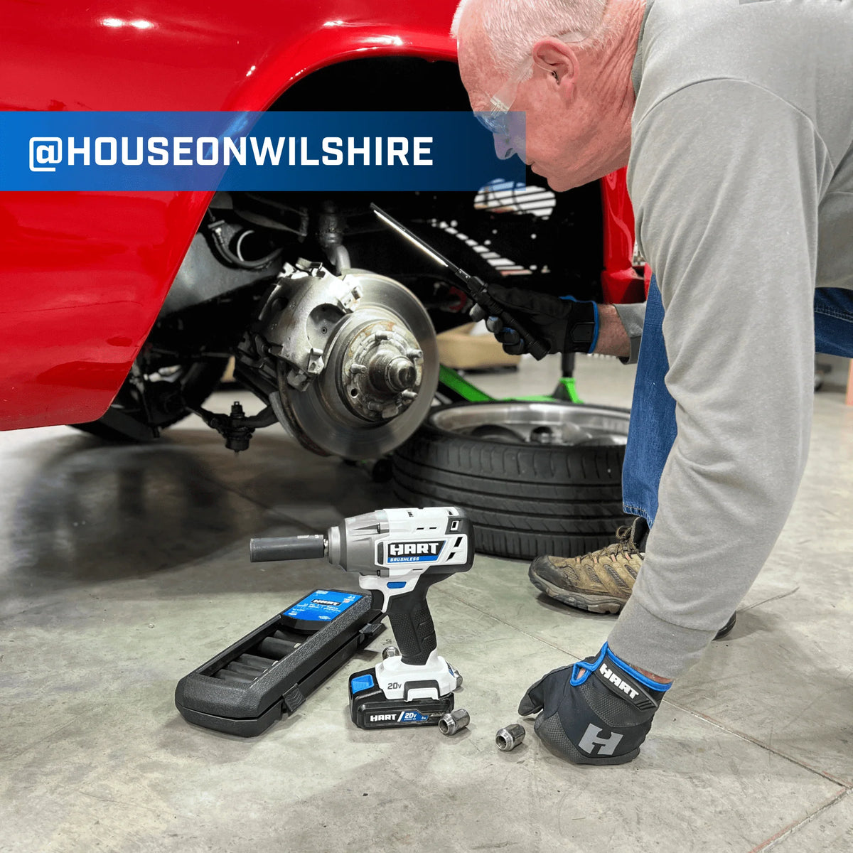 HART 20-Volt 1/2-inch Battery-Powered Brushless Impact Wrench (Battery Not Included)