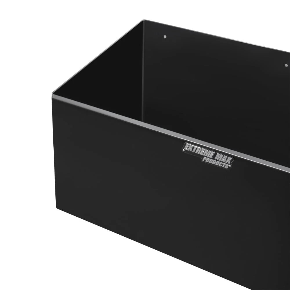 Extreme Max 5001.6154 Aluminum Dual Fuel Jug Holder - Fits Two 5 Gallon Containers, Storage Organizer for Enclosed Race Trailer, Shop, Garage, Storage, Black