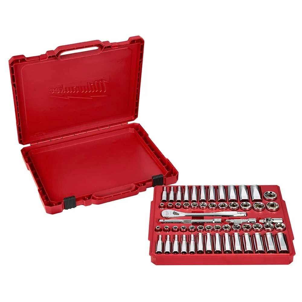 Milwaukee 48-22-9008 3/8 in. Drive 56pc Ratchet & Socket Set (SAE & Metric)