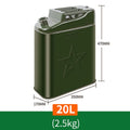 MoreChioce 20 Litre Metal Jerry Can Car Canister Holder Storage Tank with 3 Handles for Water Petrol Oil Water Alcohol