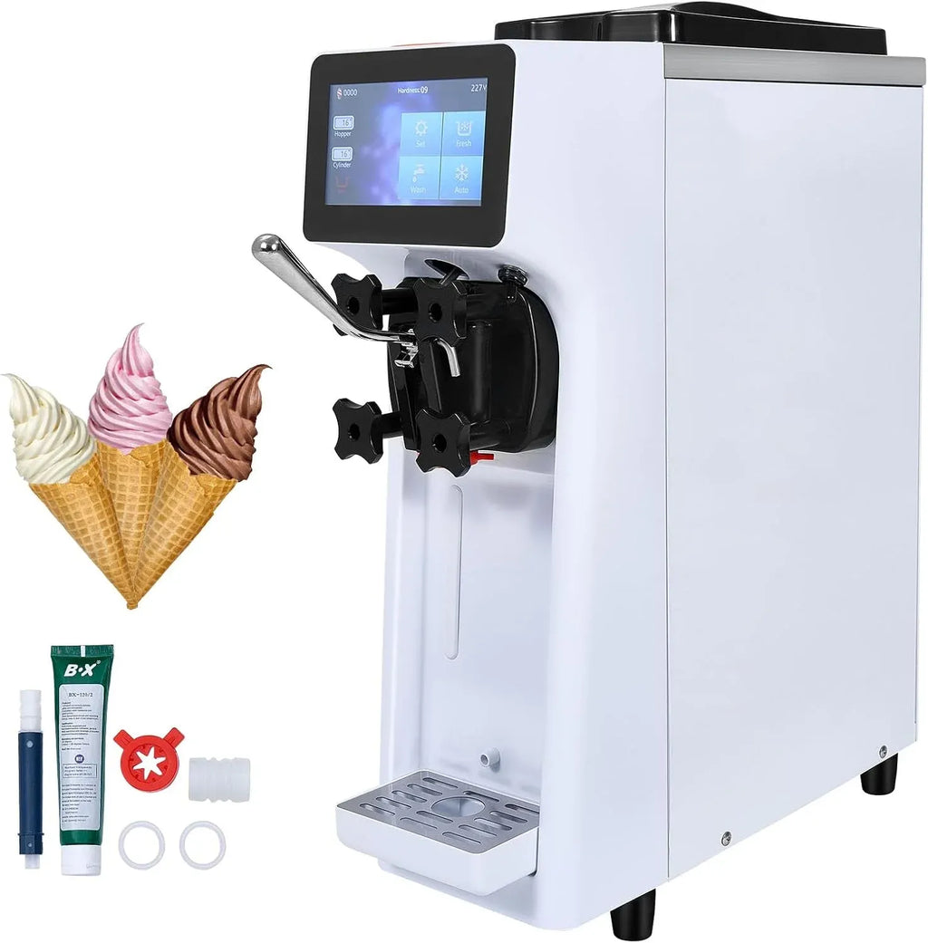 Automatic Ice Cream Maker with Built-in Compressor, 2 Quart No Pre-freezing Fruit Yogurt Machine, Stainless Steel Electric Sorbet Maker, 3 Modes Gelato Maker with LCD Display & Timer, Silver