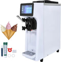 Automatic Ice Cream Maker with Built-in Compressor, 2 Quart No Pre-freezing Fruit Yogurt Machine, Stainless Steel Electric Sorbet Maker, 3 Modes Gelato Maker with LCD Display & Timer, Silver