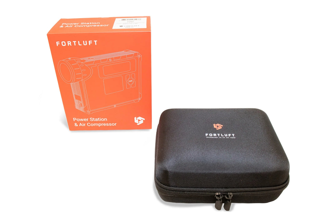 FORTLUFT JS002 Portable Power Station Jump Starter & Air Compressor: 1000 Peak/400 Instant Amps- 150 PSI Digital Air Compressor - USB Port - LED Flashlight - Battery Clamps