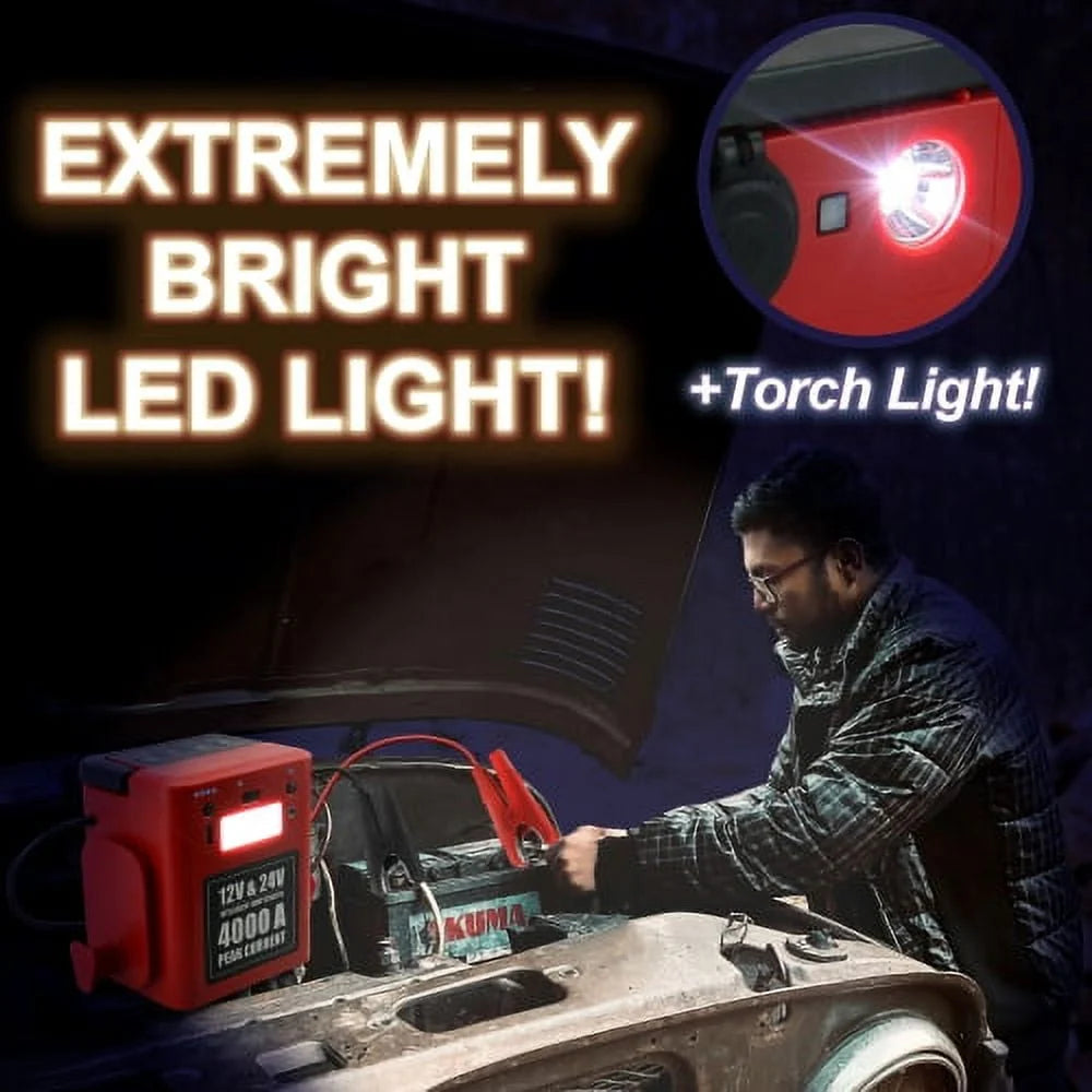 17L 750HP heavy duty truck 24 volt jump starter 50000 mah 12v 24v car jump starter