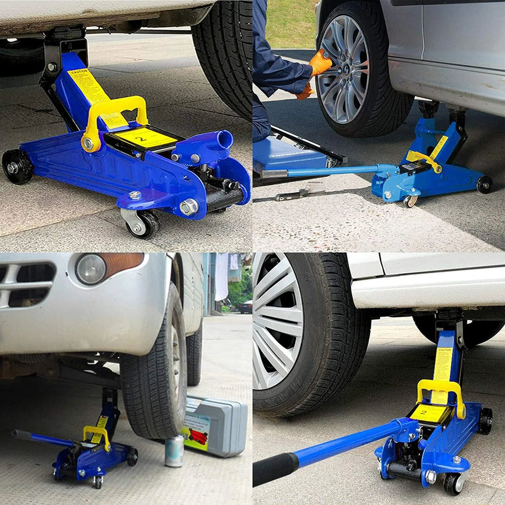 Dayplus 2 Tons Hydraulic Floor Trolley Jack Heavy Duty Steel Profile Quick Lifting Jack