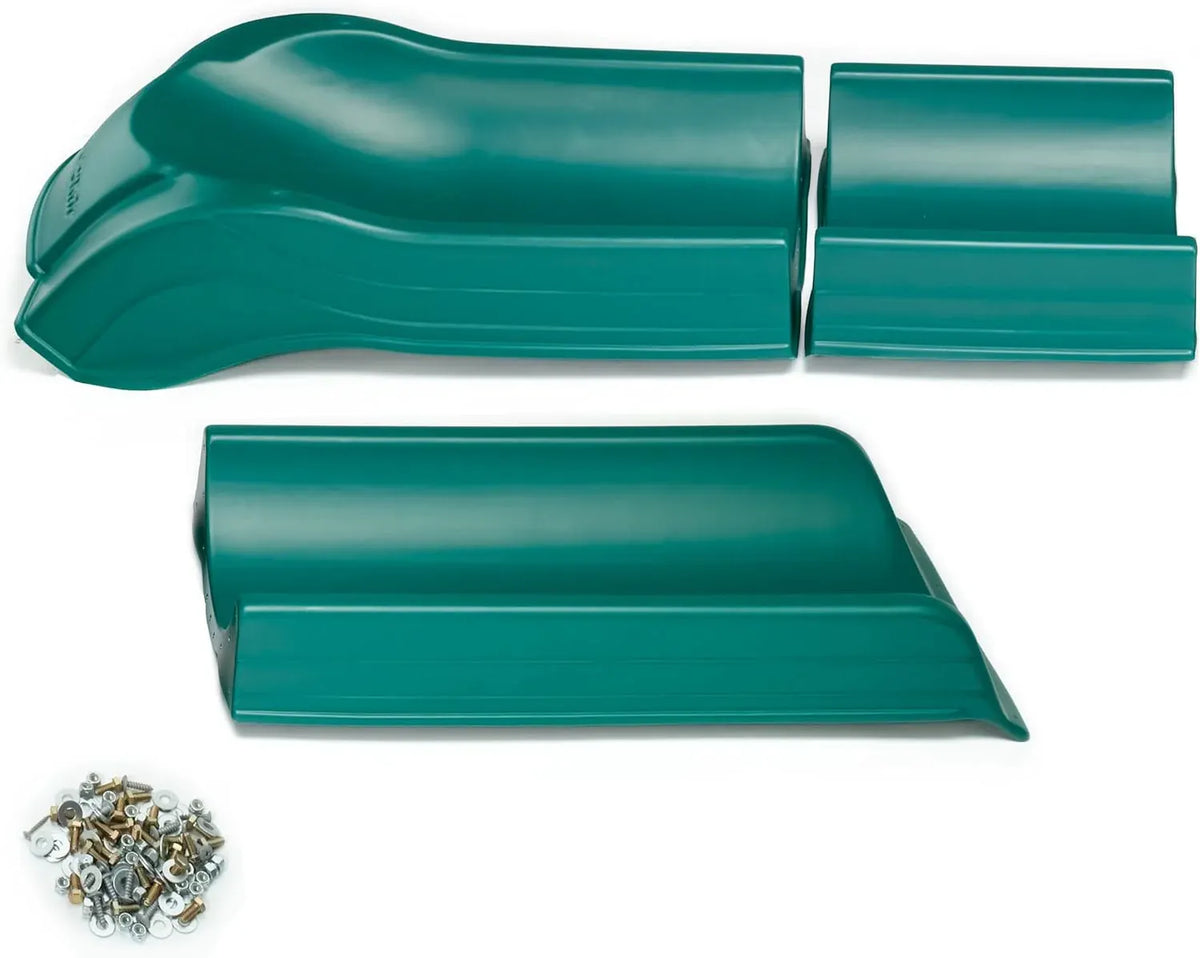 Swing-N-Slide NE 4699-T Super Summit Slide 3 Piece Plastic Scoop Slide for 5' Swing Set Deck Heights, Green