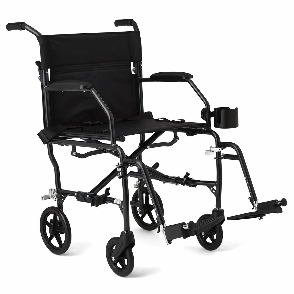 Medline Ultralight Transport Wheelchair Desk Length