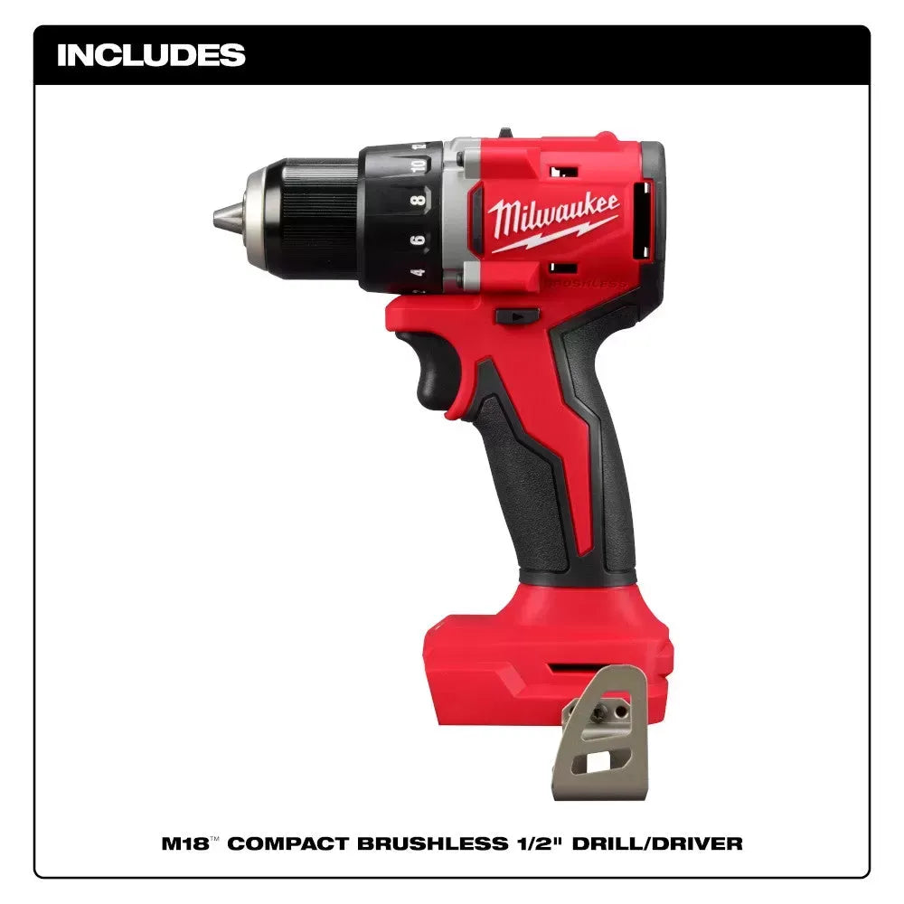 Milwaukee Pre-Sale Pre-Sale 3601-20 M18 18V 1/2 Compact Brushless Drill Driver - Bare Tool