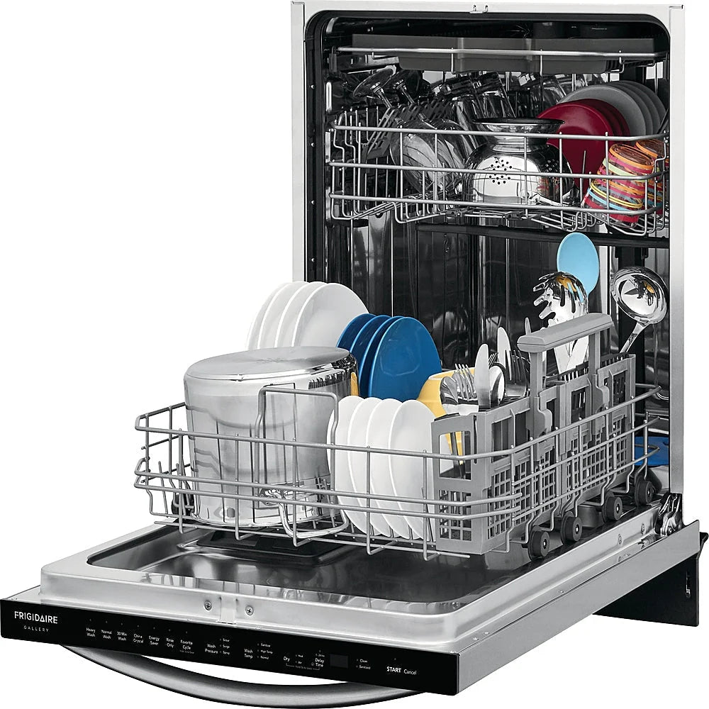 Frigidaire - Gallery 24 Top Control Tall Tub Built-In Dishwasher with Stainless Steel Tub - Stainless steel