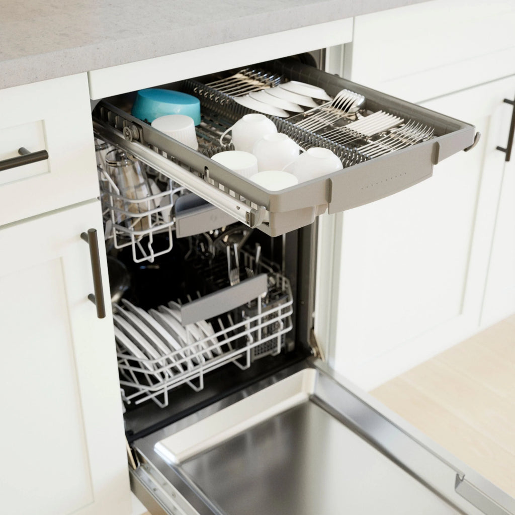 Bosch - 800 Series 18 Front Control Smart Built-In Stainless Steel Tub Dishwasher with 3rd Rack, 44 dBA - Stainless steel