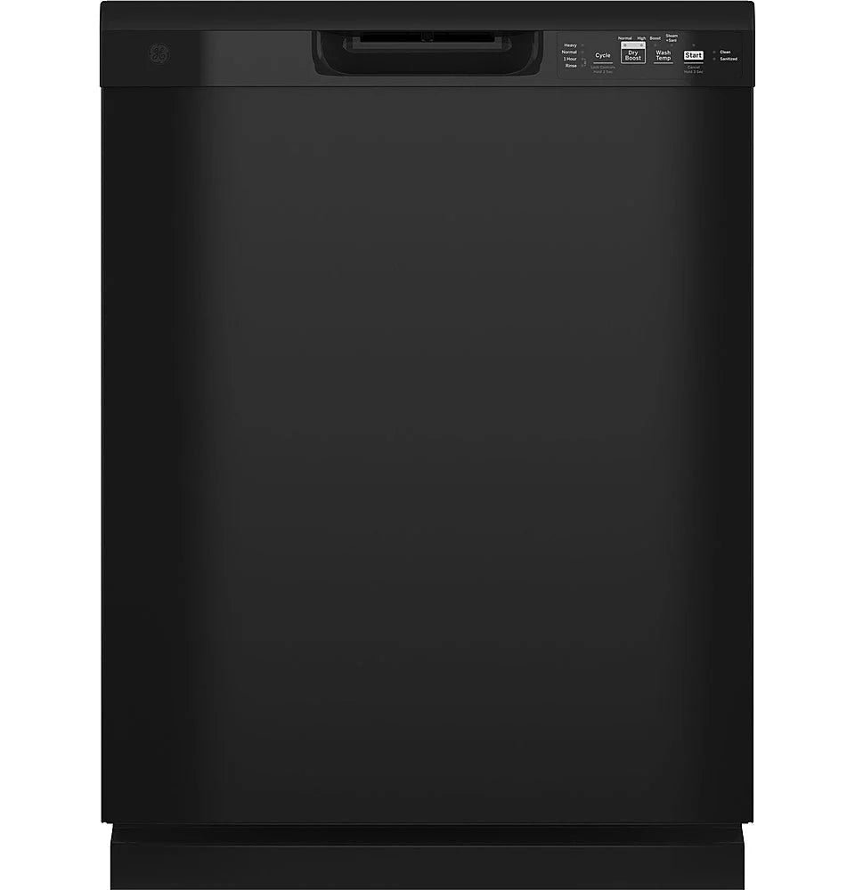 GE - Front Control Built-In Dishwasher with 59 dBA - Black