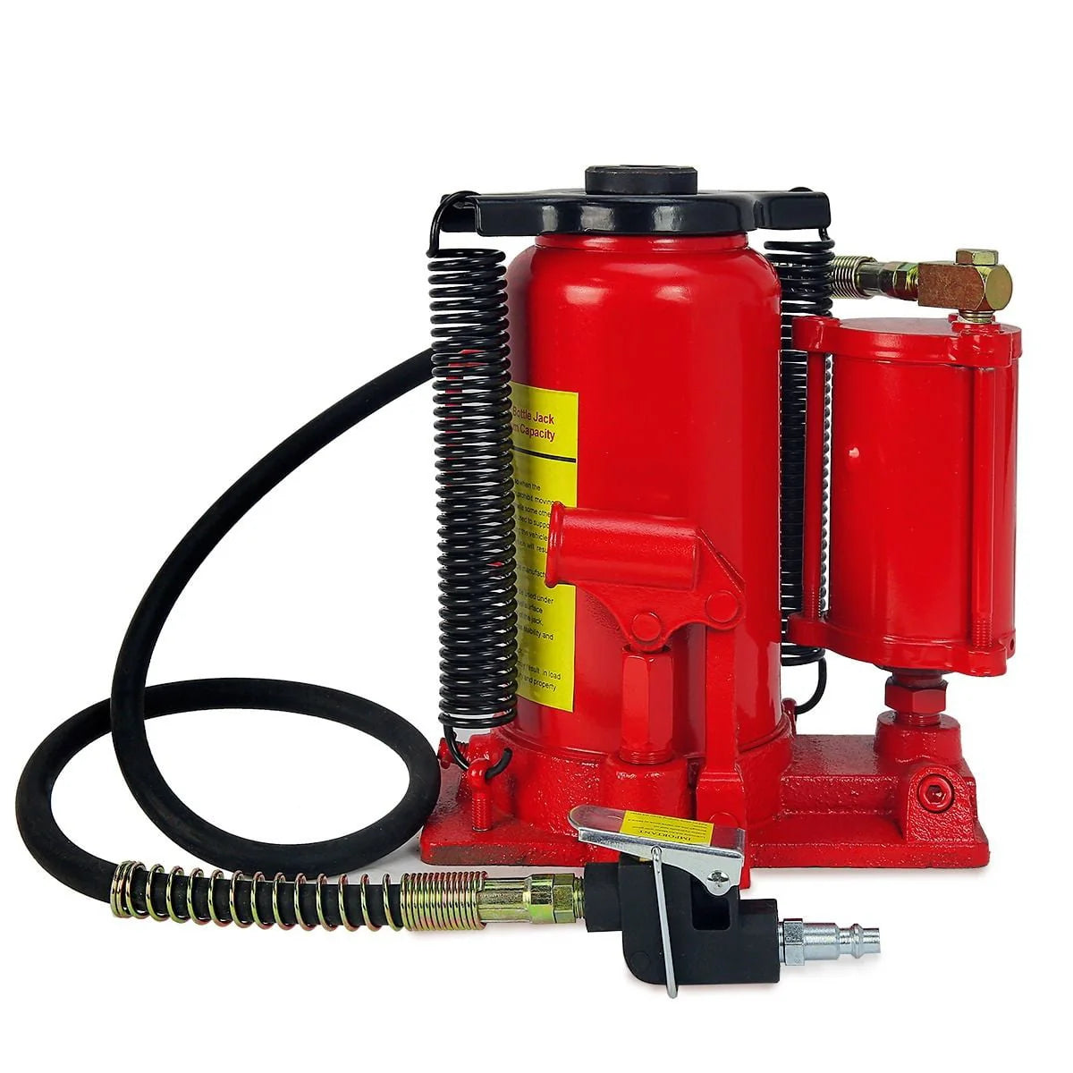 Stark 12-Ton Air/ Hydraulic Bottle Portable Air-Operated Bottle Jack Lift Jack Vehicle with Handle, Red