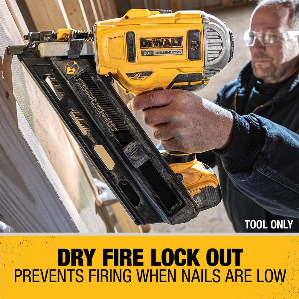 20V MAX XR Lithium-Ion Cordless Brushless 2-Speed 30�ć Paper Collated Framing Nailer (Tool Only) DCN692B