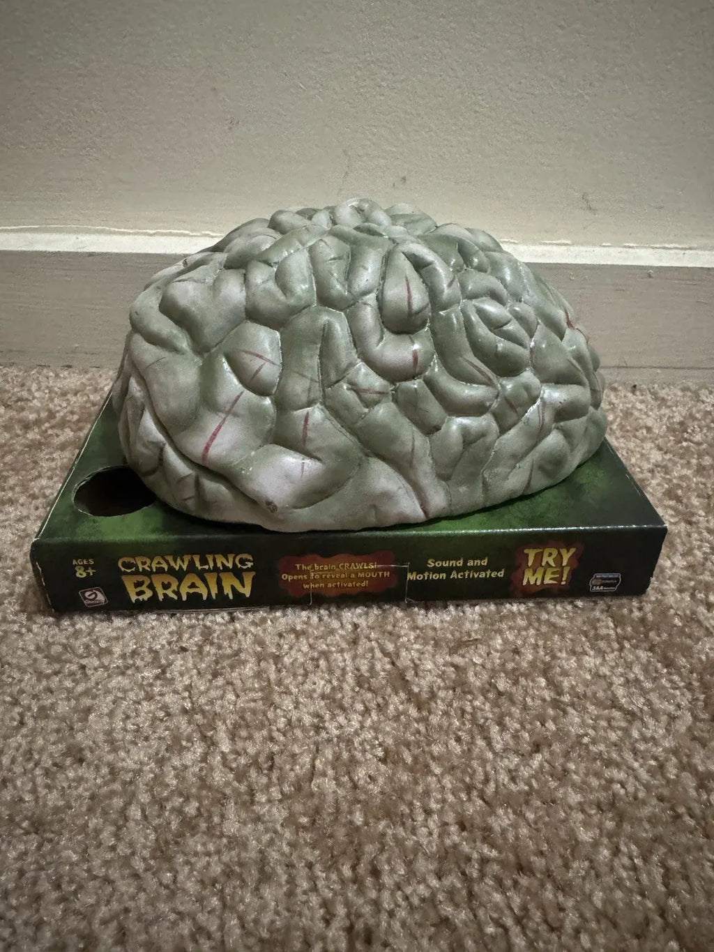 Gemmy Halloween Animated Crawling Brain 2007 Working Restored With Box