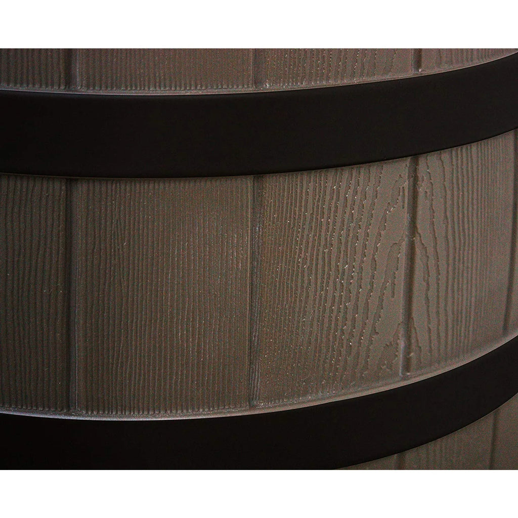 Good Ideas Rain Wizard 50 Gallon Plastic Rain Barrel Water Collector, Oak💝 Last Day For Clearance