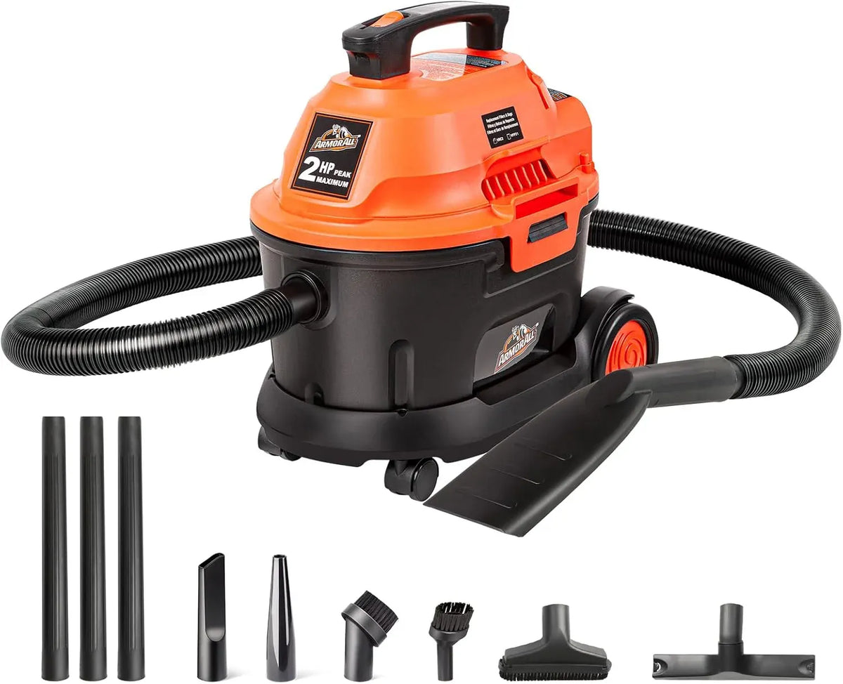 Armor All VBV809 0901 8-Gallon 4.5 Peak HP Wet/Dry Vacuum with Detachable Blower, Orange