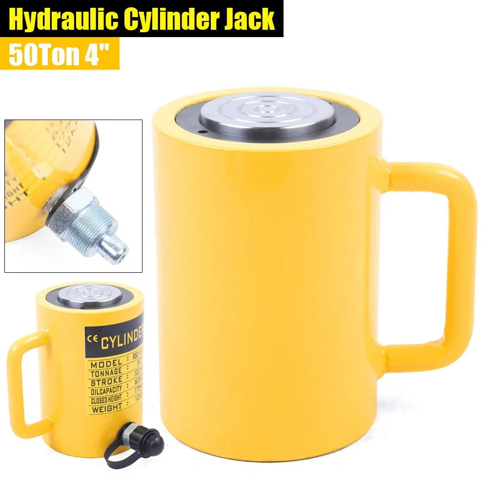 50-Ton 4Stroke Hydraulic Cylinder Jack Single Acting Lifting Ram 635CC Cylinder