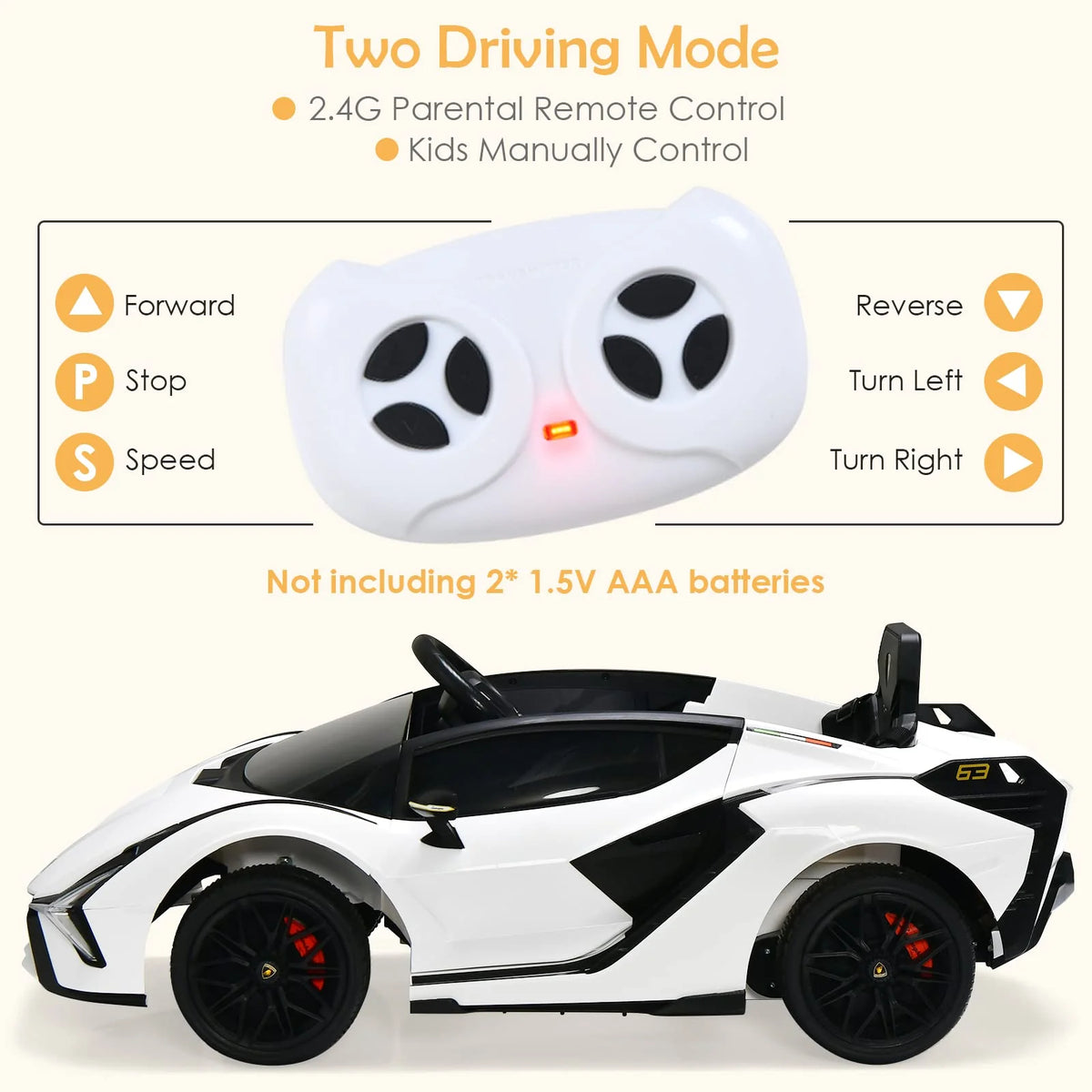 Licensed Lamborghini Electric Suspension Bluetooth