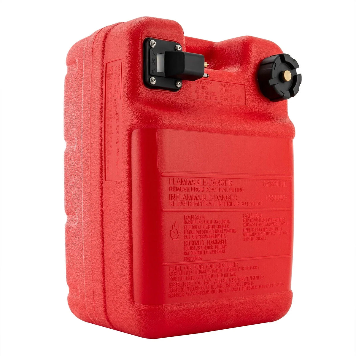 TFCFL Red 6.34 Gallons Portable Boat Fuel Tank Marine Outboard Fuel Tank/Fuel Line
