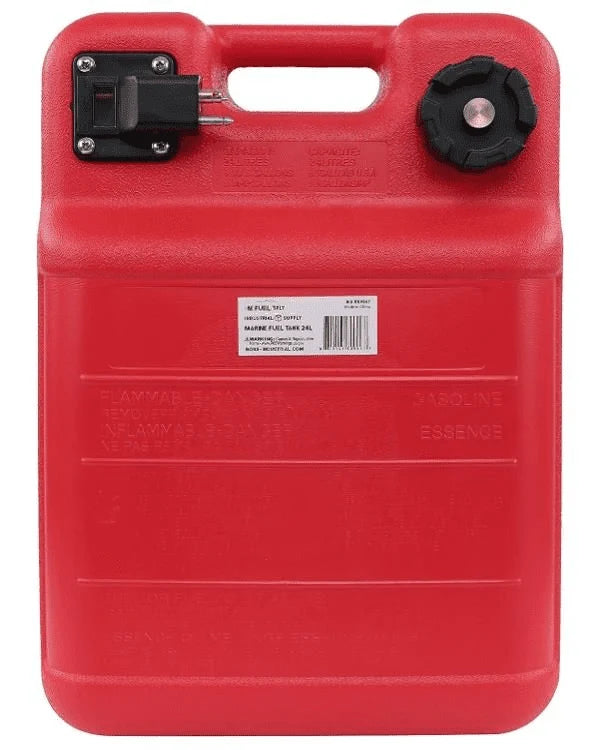 Vinso Boat Gas Tank Kit 6 Gallon - Portable Plastic Outboard Marine Boat Fuel Tank with Fill Hose