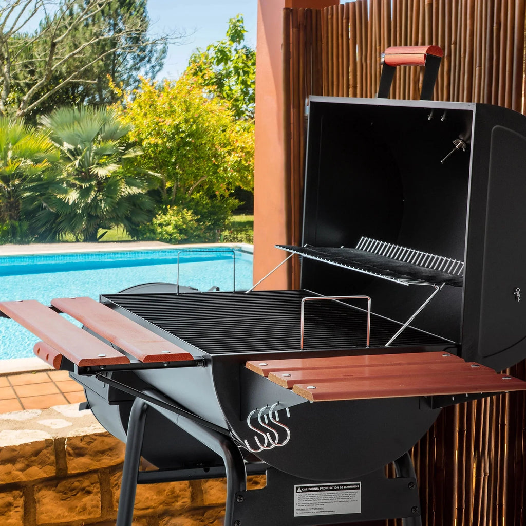Royal Gourmet CC1830W 30 Barrel Charcoal Grill with Offset Smoker
