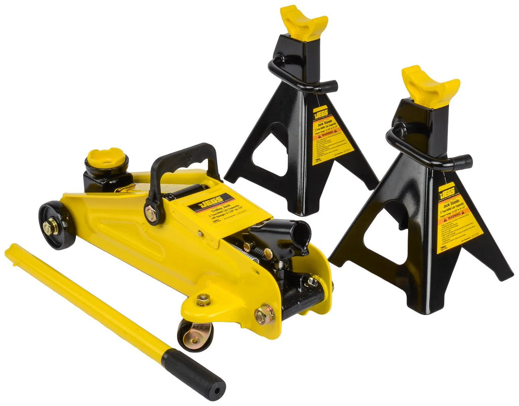 Hydraulic Utility Floor Jack & Stands Heavy Gauge Steel Frames