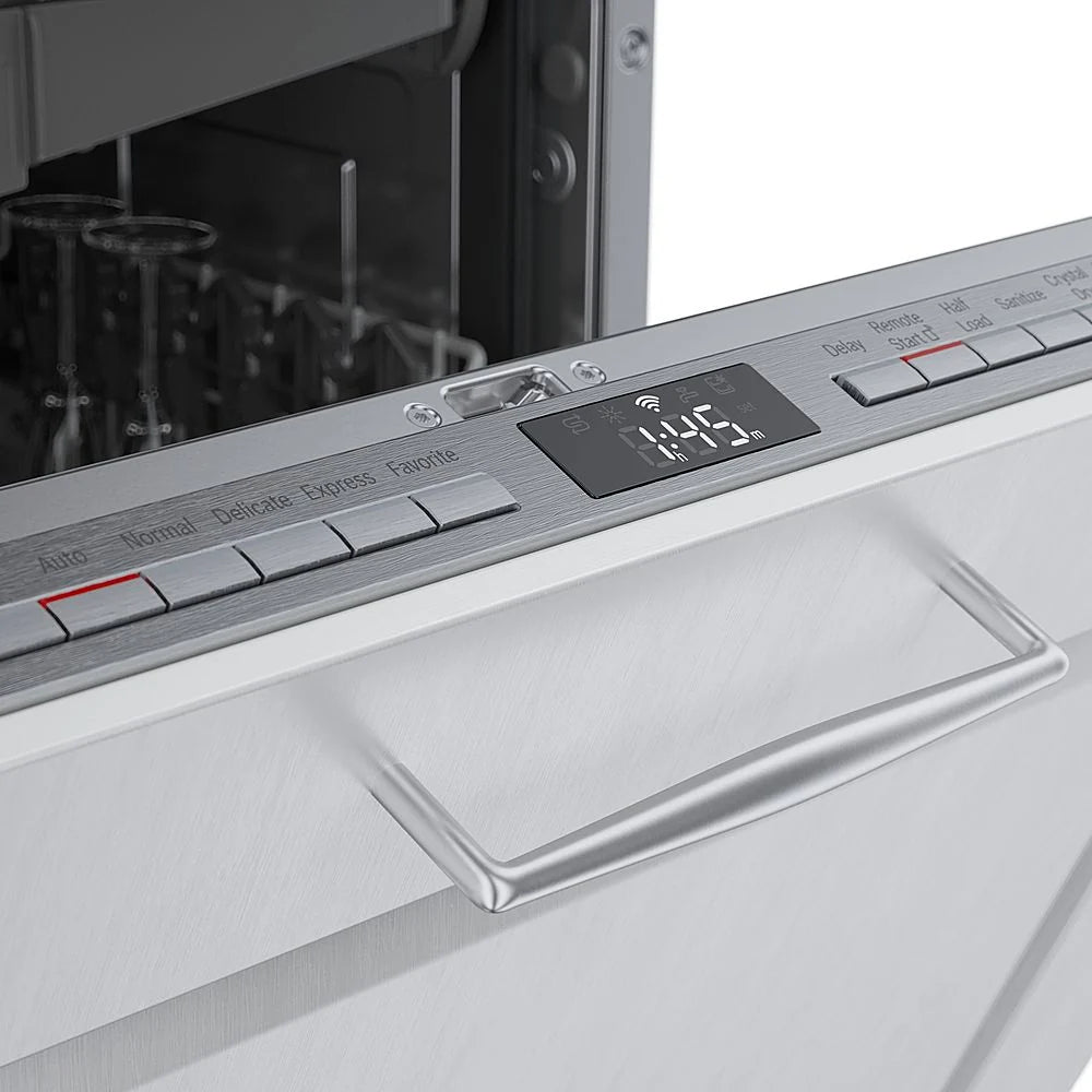 Bosch - 800 Series 24 Top Control Smart Built-In Dishwasher with 3rd Rack and 42 dBA - Custom Panel Ready