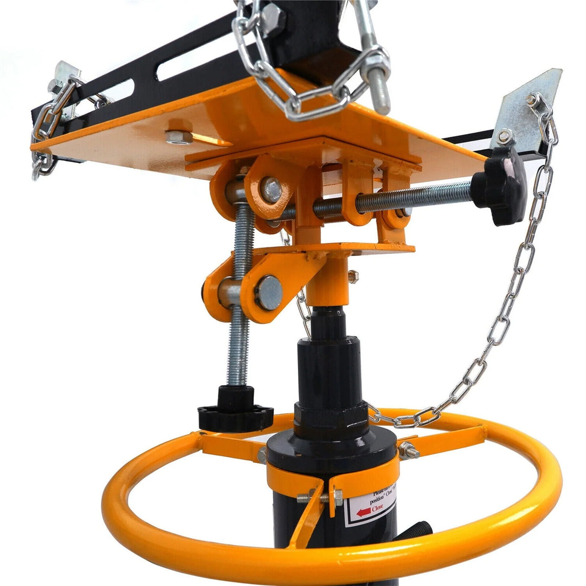 JSTUOKE 1660 Pounds Hydraulic Car Transmission Jack Vertical Lift with 360° Swivel Wheel Pedal ,Yellow,33-70(0.5Ton)