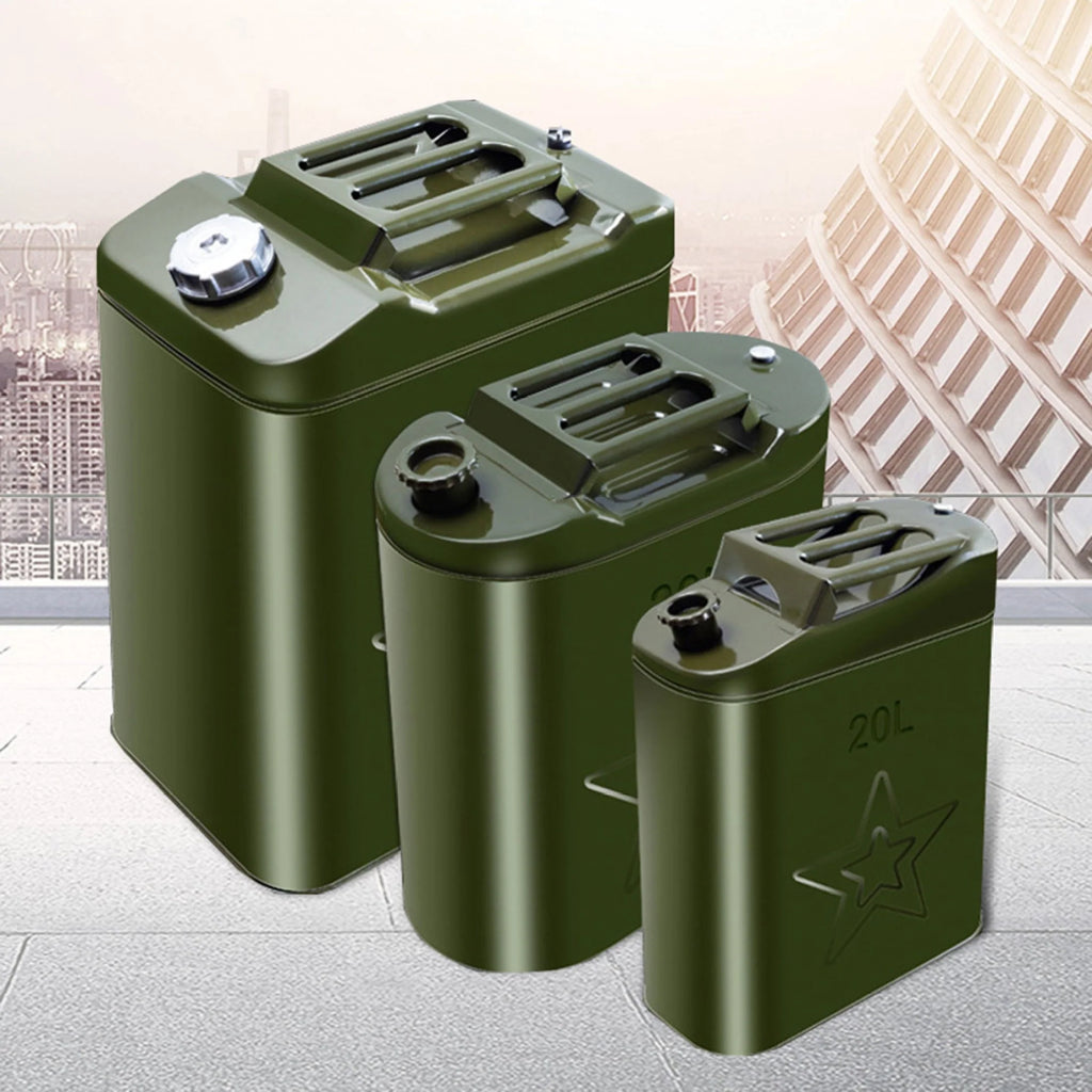 EUBUY 10L Metal Jerry Can Car Canister Holder Storage Tank with 3 Handles for Water Petrol Oil Water Alcohol