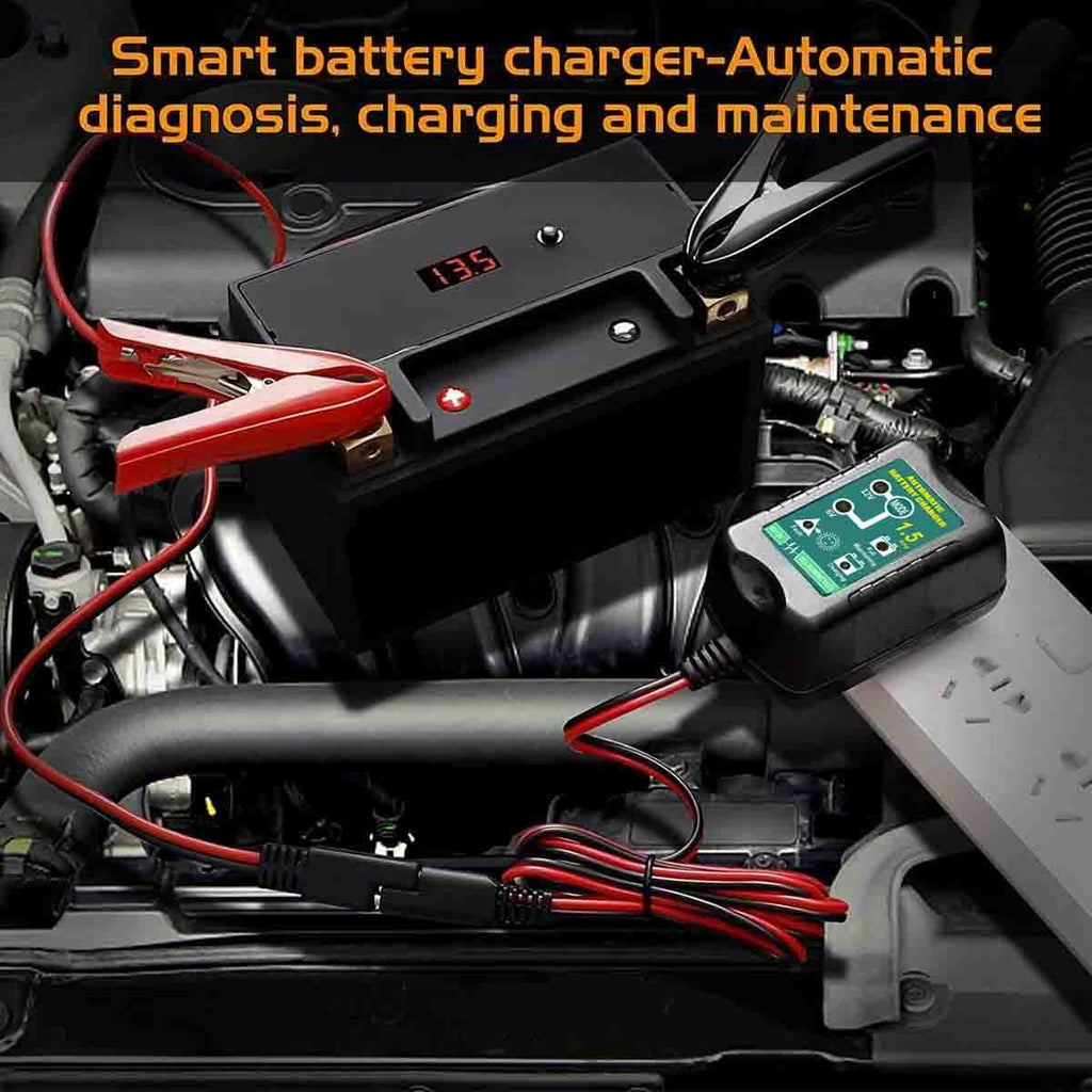 3 Packs Battery Charger Maintainer Trickle 6V 12V 1.5A Car Automatic Motorcycle