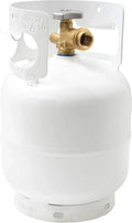 5 Pound Propane Tank Cylinder, Great For Portable Grills, Fire Pits, Heaters And Overlanding, White