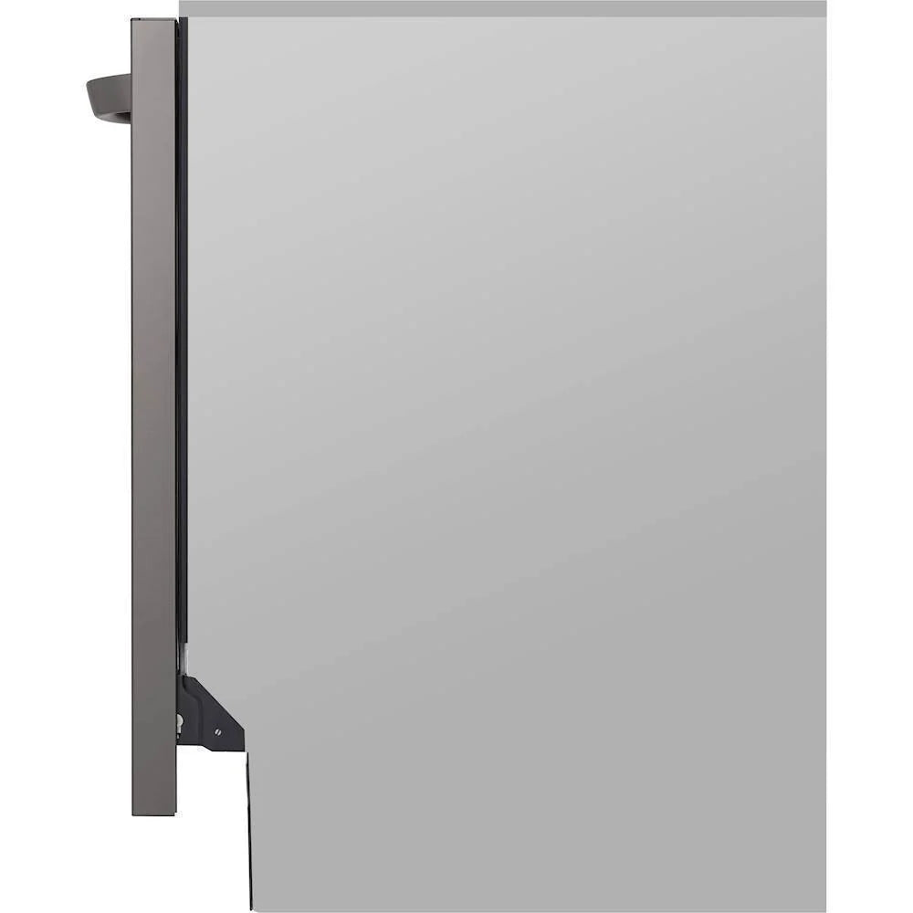 LG - 24 Top Control Smart Built-In Dishwasher with TrueSteam, Tub Light and Quiet Operation - Black stainless steel