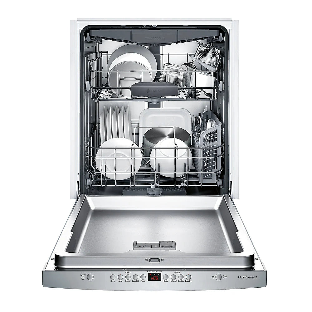 Bosch - 300 Series 24 Scoop Handle Dishwasher with Stainless Steel Tub - Stainless steel