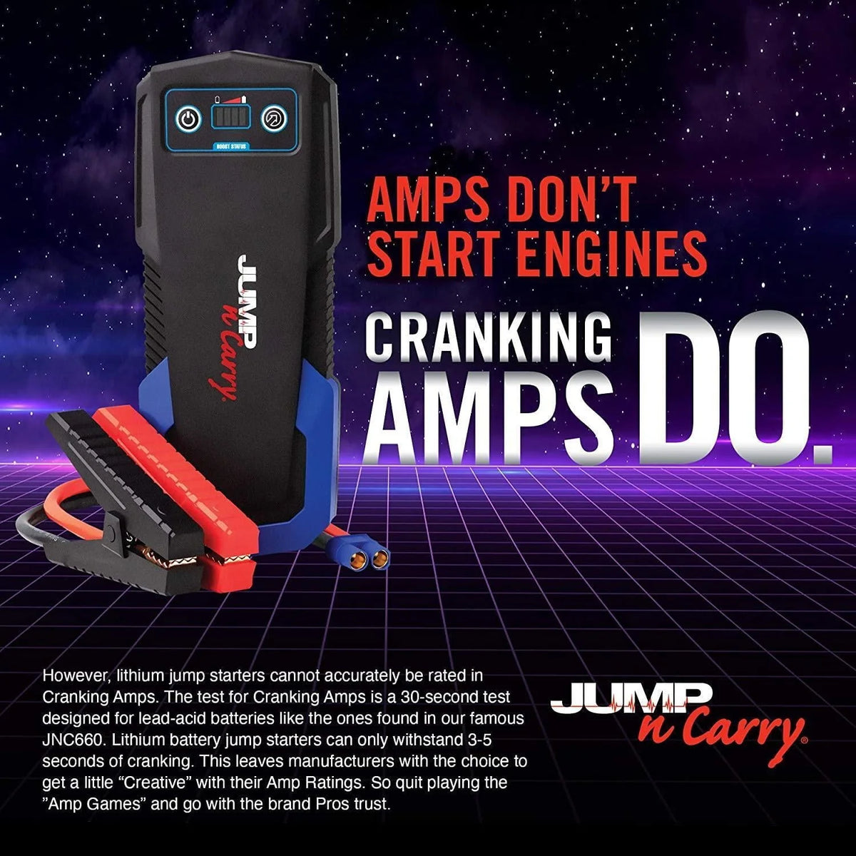 Jump-N-Carry 12 Volt Lithium Jump Starter, 450 Start Assist Amp