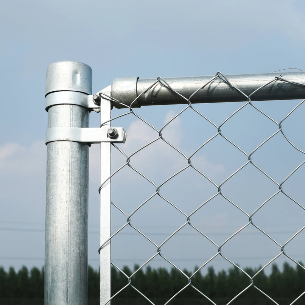 ALEKO KITCLF6X50 Galvanized Steel 6 x 50 ft. Chain Link Fence Complete Kit