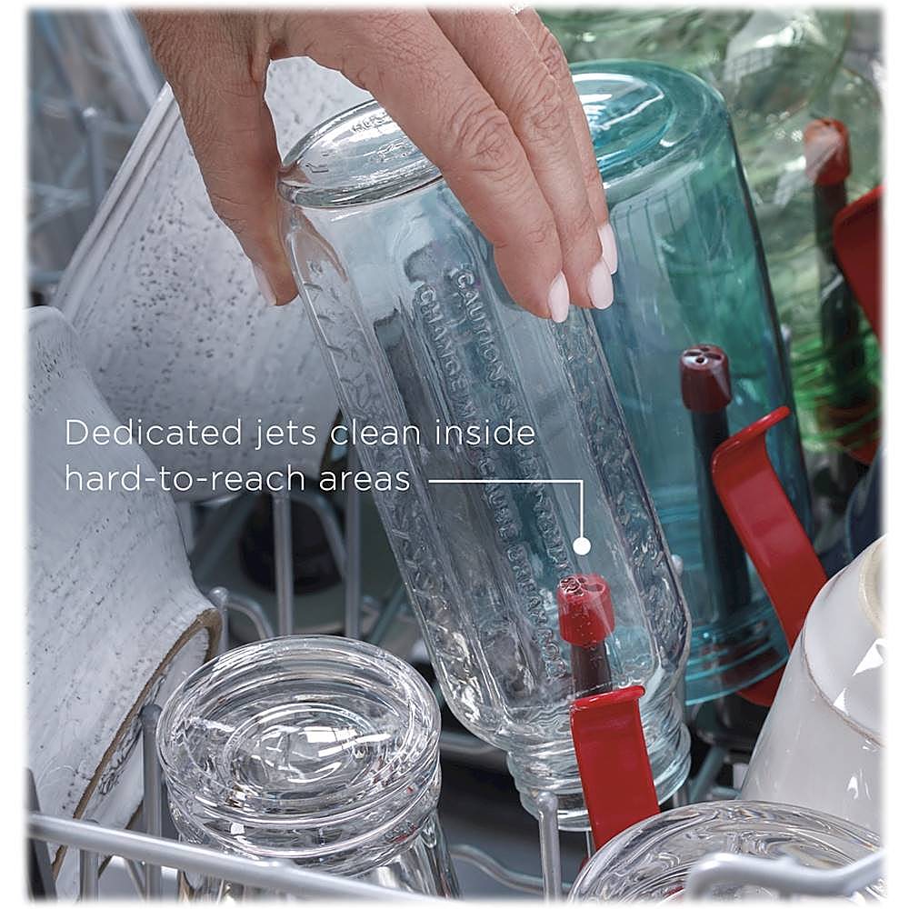 GE - 24 Top Control Tall Tub Built-In Dishwasher - Stainless steel