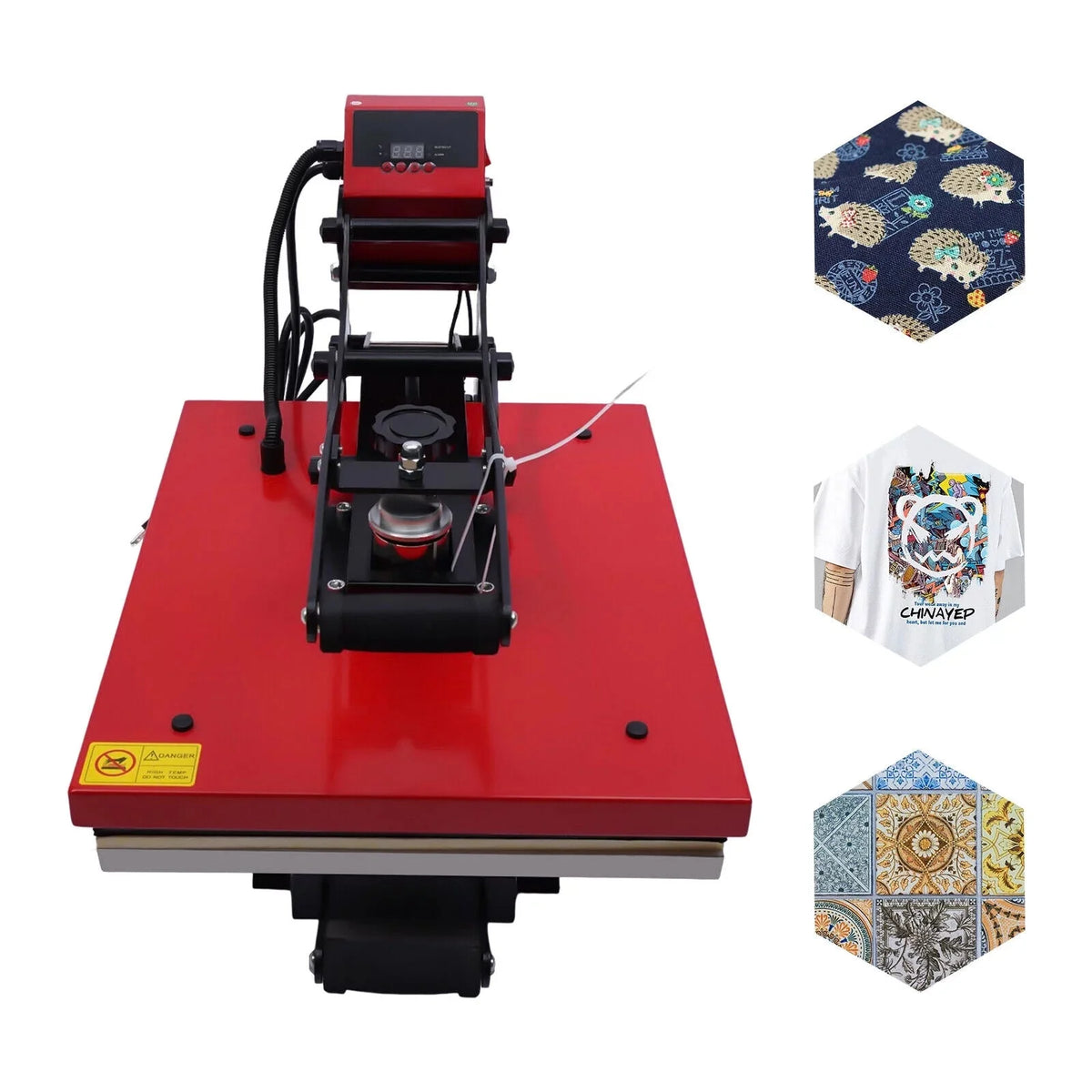 16 x 20 Clamshell Semi-Auto Open Heat Press Machine Slide Out Function Heavy Heat Press Machine