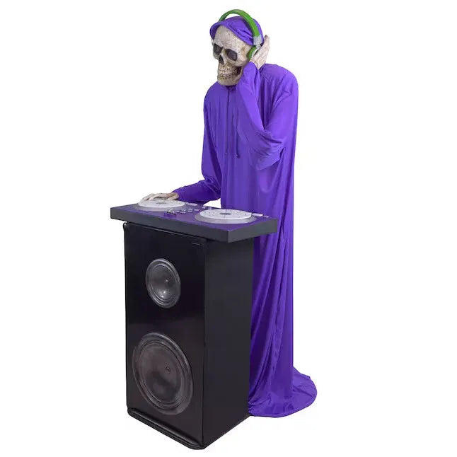 Haunted Living 5.5Ft Bluetooth Reaper DJ Skeleton Animatronic
