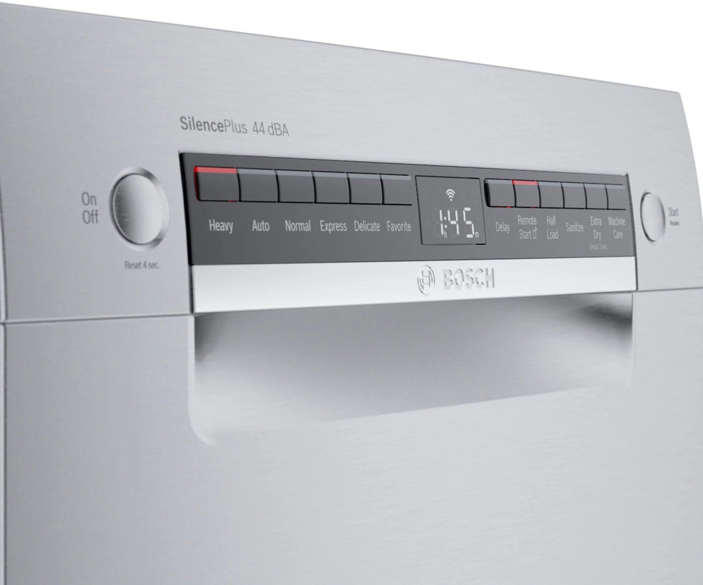 Bosch - 800 Series 18 Front Control Smart Built-In Stainless Steel Tub Dishwasher with 3rd Rack, 44 dBA - Stainless steel