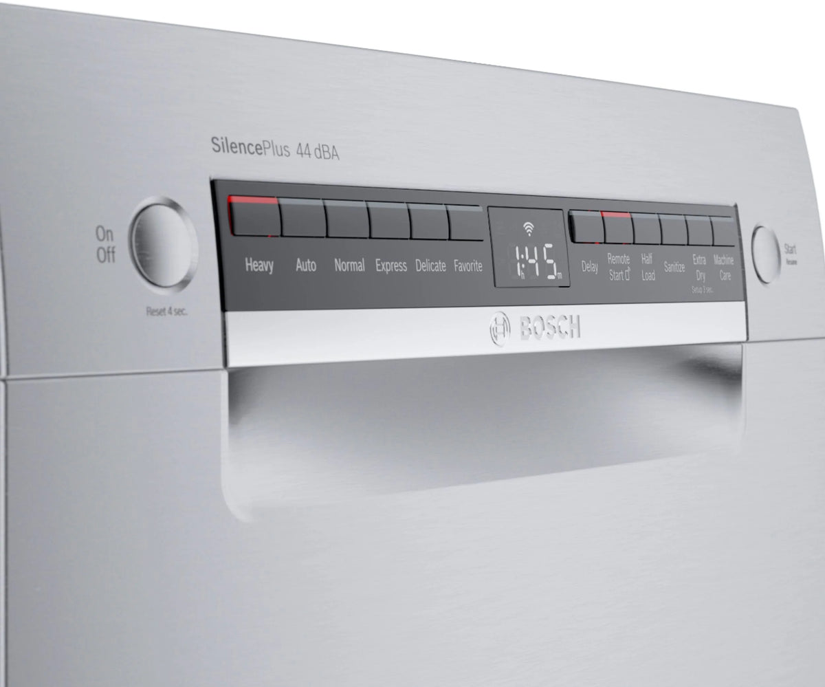 Bosch - 800 Series 18 Front Control Smart Built-In Stainless Steel Tub Dishwasher with 3rd Rack, 44 dBA - Stainless steel