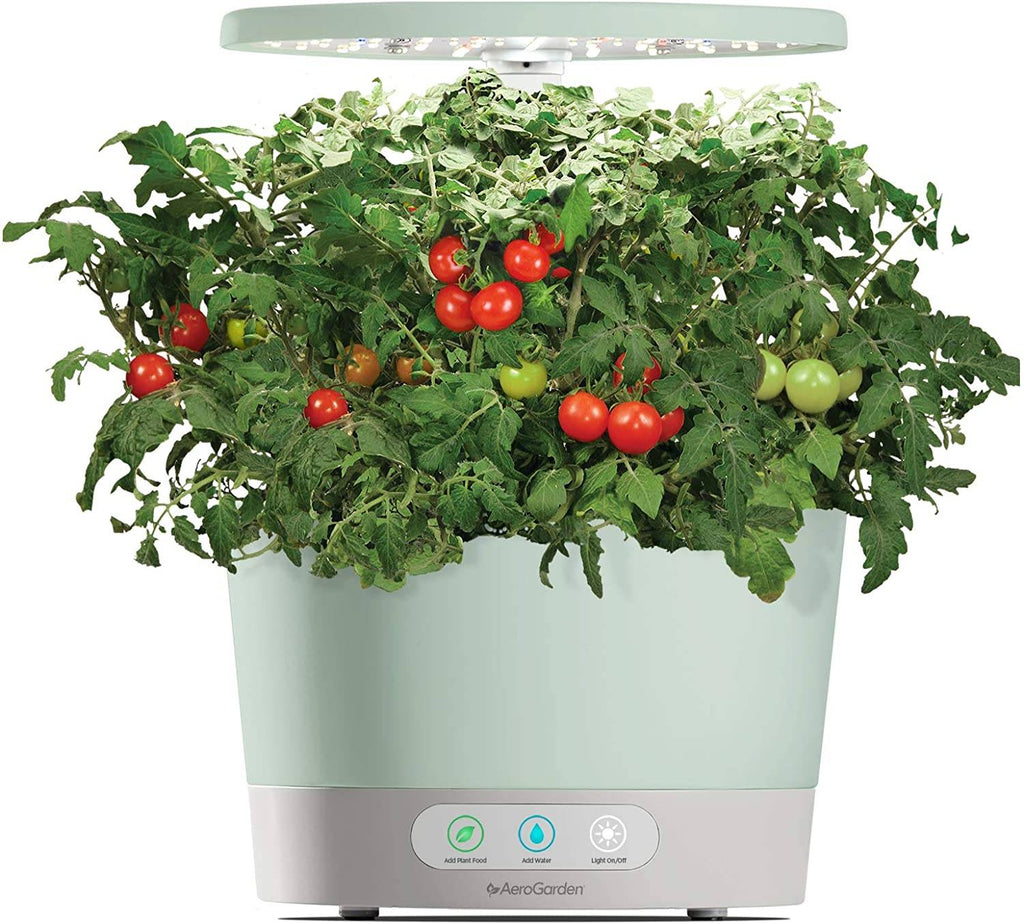 AeroGarden Harvest 360 â Indoor Garden with LED Grow Light, Round, Compact Design, White