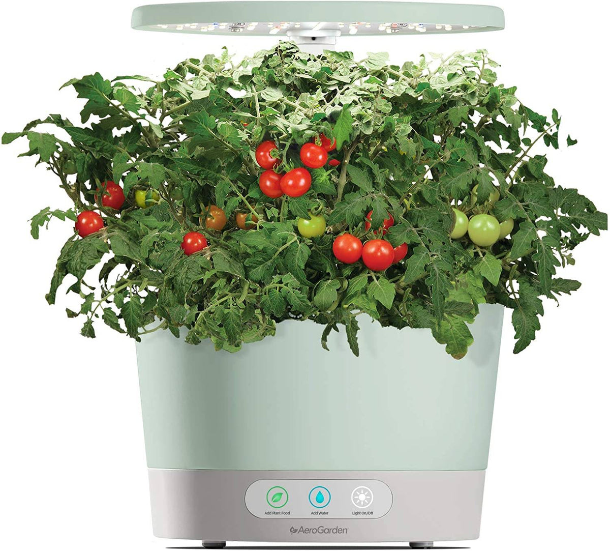 AeroGarden Harvest 360 â Indoor Garden with LED Grow Light, Round, Compact Design, White
