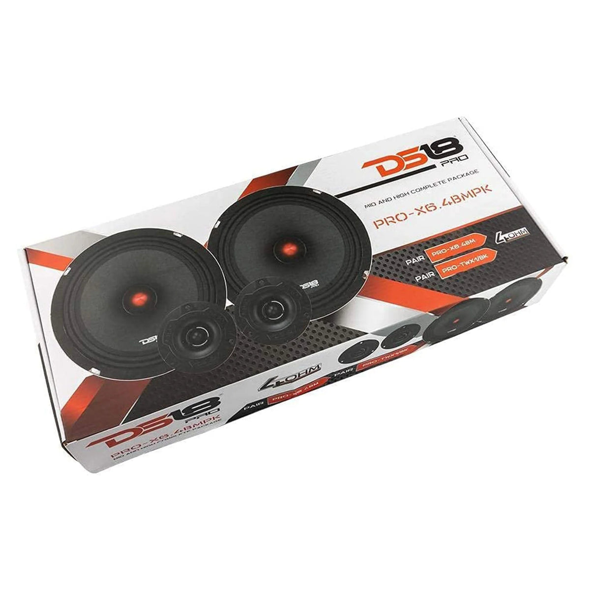 DS18 PRO-X6.4BMPK Mid and High Range Car Door speaker and Tweeter Package (Used)