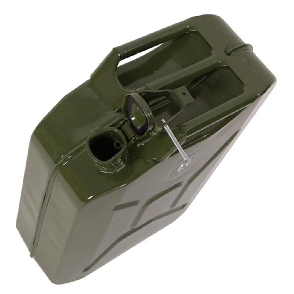 Fuel Can, 20L 0.6mm Fuel Can, Portable Steel Oil Can, Petrol Diesel Storage Can For Fuels Gasoline, ArmyGreen