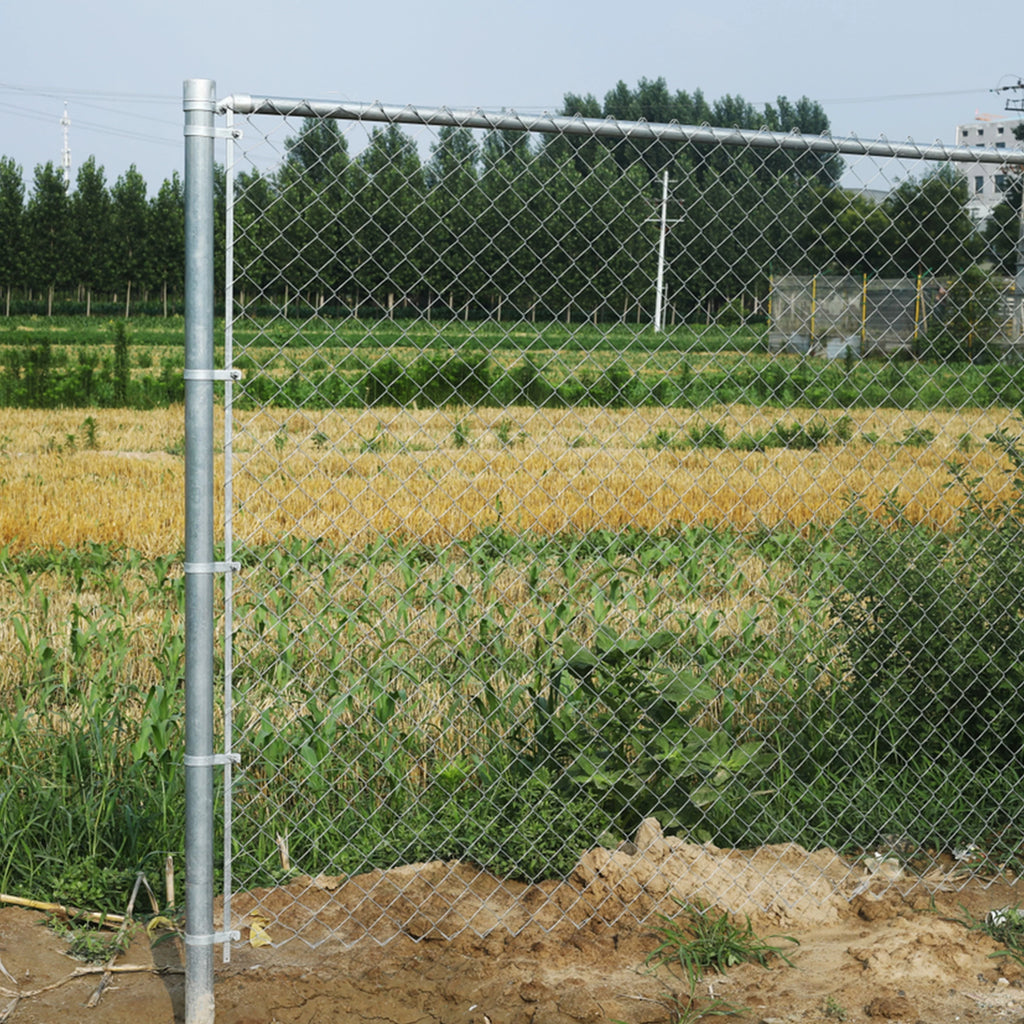 ALEKO KITCLF6X50 Galvanized Steel 6 x 50 ft. Chain Link Fence Complete Kit