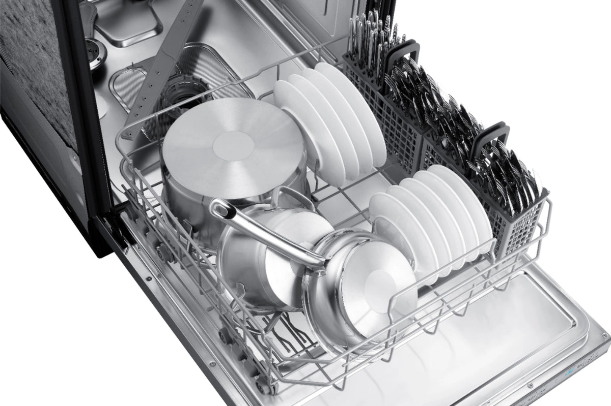 Samsung - StormWash 24 Top Control Built-In Dishwasher with AutoRelease Dry, 3rd Rack, 42 dBA - Stainless steel