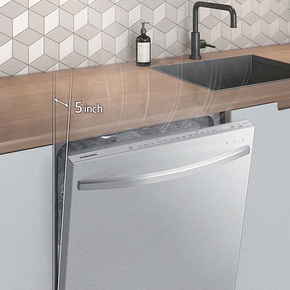 Samsung - Smart 44dBA Dishwasher with StormWash+ - Stainless steel